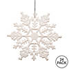 Vickerman Shatterproof 4" White Glitter Snowflake Christmas Ornament, 24 per Box Image 1