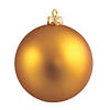 Vickerman Shatterproof 6" Antique Gold Matte Ball Christmas Ornament, 4 per Box Image 1