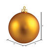 Vickerman Shatterproof 6" Antique Gold Matte Ball Christmas Ornament, 4 per Box Image 4