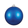 Vickerman Shatterproof 6" Blue Matte Ball Christmas Ornament, 4 per Box Image 1