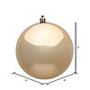 Vickerman Shatterproof 6" Cafe Latte Shiny Ball Christmas Ornament, 4 per Bag Image 4