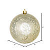 Vickerman Shatterproof 6" Champagne Shiny Mercury Ball Christmas Ornament, 4 per Bag Image 1