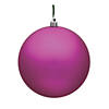 Vickerman Shatterproof 6" Fuchsia Matte Ball Christmas Ornament, 4 per Bag Image 1