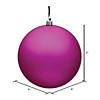 Vickerman Shatterproof 6" Fuchsia Matte Ball Christmas Ornament, 4 per Bag Image 4