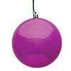 Vickerman Shatterproof 6" Fuchsia Shiny Ball Christmas Ornament, 4 per Bag Image 1