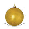 Vickerman Shatterproof 6" Gold Foil Finish Ball Christmas Ornament, 4 per Bag Image 1