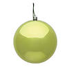Vickerman Shatterproof 6" Lime Shiny Ball Christmas Ornament, 4 per Bag Image 1