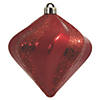 Vickerman Shatterproof 6"  Red Candy Finish Diamond Shaped Christmas Ornament, 3 per Bag Image 1