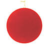 Vickerman Shatterproof 6" Red Flocked Ball Christmas Ornament, 4 per Bag Image 1
