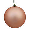 Vickerman Shatterproof 6" Rose Gold Matte Ball Christmas Ornament, 4 per Bag Image 1