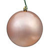 Vickerman Shatterproof 6" Rose Gold Shiny Ball Christmas Ornament, 4 per Bag Image 1