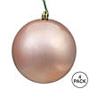 Vickerman Shatterproof 6" Rose Gold Shiny Ball Christmas Ornament, 4 per Bag Image 4