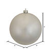 Vickerman Shatterproof 6" Silver Candy Ball Christmas Ornament, 4 per Bag Image 4