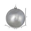 Vickerman Shatterproof 6" Silver Foil Finish Ball Christmas Ornament, 4 per Bag Image 1