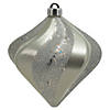 Vickerman Shatterproof 6"  Silver Swirl Diamond Shaped Christmas Ornament, 3 per Bag Image 1