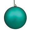 Vickerman Shatterproof 6" Teal Matte Ball Christmas Ornament, 4 per Bag Image 1