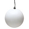 Vickerman Shatterproof 6" White Candy Finish Ball Christmas Ornament, 4 per Bag Image 1