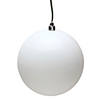 Vickerman Shatterproof 6" White Matte Ball Christmas Ornament, 4 per Bag Image 1