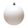 Vickerman Shatterproof 6" White Shiny Ball Christmas Ornament, 4 per Bag Image 1