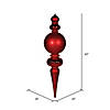 Vickerman Shatterproof 62" Giant Red Shiny, Matte and Glitter Finial Christmas Ornament Image 1