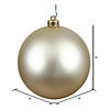 Vickerman Shatterproof 8" Champagne Matte Ball Christmas Ornament Image 4