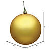 Vickerman Shatterproof 8" Gold Matte Ball Christmas Ornament Image 4