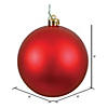 Vickerman Shatterproof 8" Red Matte Ball Christmas Ornament Image 4