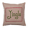 Vickerman Tan Burlap Bead Embroidered 18" x 18" Throw Pillow Image 1