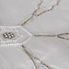 Vickerman White 14" x 90" Beaded Snowflakes Table Runner Image 1