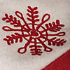 Vickerman White and Red Embroidered Snowflakes 60" Christmas Tree Skirt Image 2