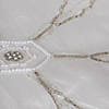 Vickerman White Beaded Snowflakes 60" Christmas Tree Skirt Image 2
