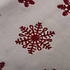 Vickerman White Red Embroidered Snowflakes 12" x 60" Table Runner Image 1