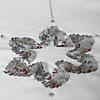 Vickerman White Silver Flakes Collection Sequin Embroidered 60" Cotton Velvet Christmas Tree Skirt Image 2