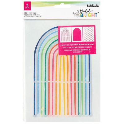 Vicki Boutin Bold And Bright Stencil Pack 3/Pkg-Arches Image 1