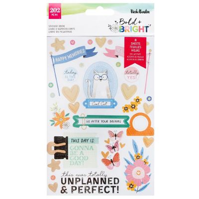 Vicki Boutin Bold And Bright Sticker Book-8 Sheets Image 1