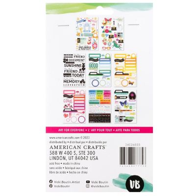 Vicki Boutin Bold And Bright Sticker Book-8 Sheets Image 1