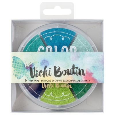 Vicki Boutin Mixed Media Ink Stamp Pads 6/Pkg-Cool Image 1