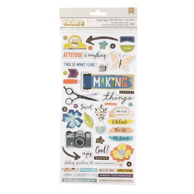 Vicki Boutin Print Shop Thickers Stickers 100/Pkg-Making Things Phrase/Chipboard Image 1