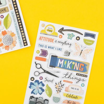 Vicki Boutin Print Shop Thickers Stickers 100/Pkg-Making Things Phrase/Chipboard Image 2