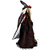 Victorian Style Witch with Broom Halloween Figure - 18&quot; Image 3
