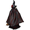 Victorian Style Witch with Broom Halloween Figure - 18&quot; Image 4