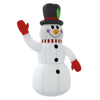 vidaXL 10' Multicolor Inflatable Snowman with LED Lights Image 3