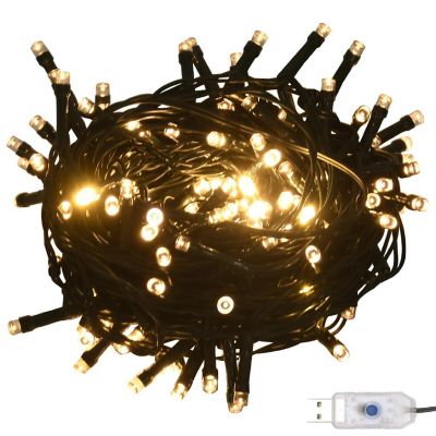 vidaXL 120 Piece Christmas Ball Set with Peak and 300 LEDs Rose Gold Image 1