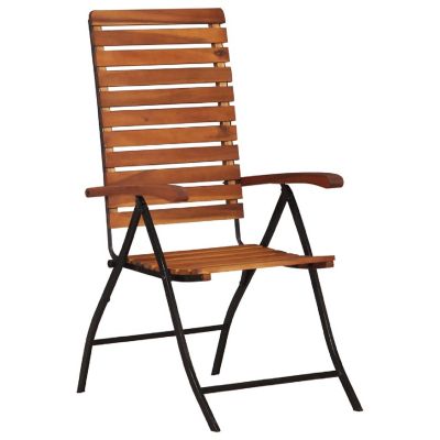 vidaXL 2 pcs Reclining Patio Chairs Solid Wood Acacia Image 1
