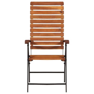 vidaXL 2 pcs Reclining Patio Chairs Solid Wood Acacia Image 2