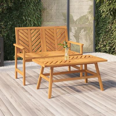 vidaXL 2 Piece Patio Lounge Set Solid Wood Acacia Image 1