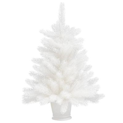 VidaXL 2' White Artificial Christmas Tree with LED Lights & 61pc Gold Ornament Set Image 2