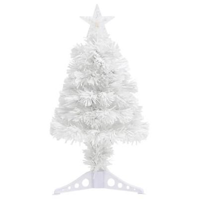 VidaXL 2' White Fiber Optic Artificial Christmas Tree with LED Lights Image 1