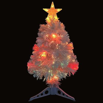 VidaXL 2' White Fiber Optic Artificial Christmas Tree with LED Lights Image 3