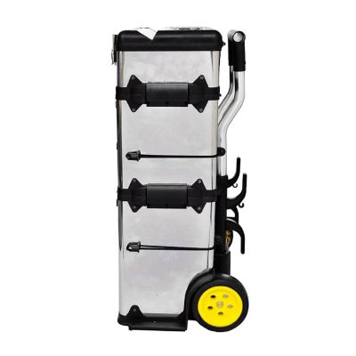 vidaXL 3-Part Rolling Tool Box with 2 Wheels Image 3